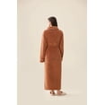 thumbnail image 6 of AMITOFO Women’s Thick Long Robe with Contrast Piping V-Neck – Soft Warm Winter Housecoat with Waist Belt and Side Pockets, 6 of 8