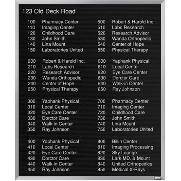 Aarco BOFD3630. Framed Letter Board Message Center