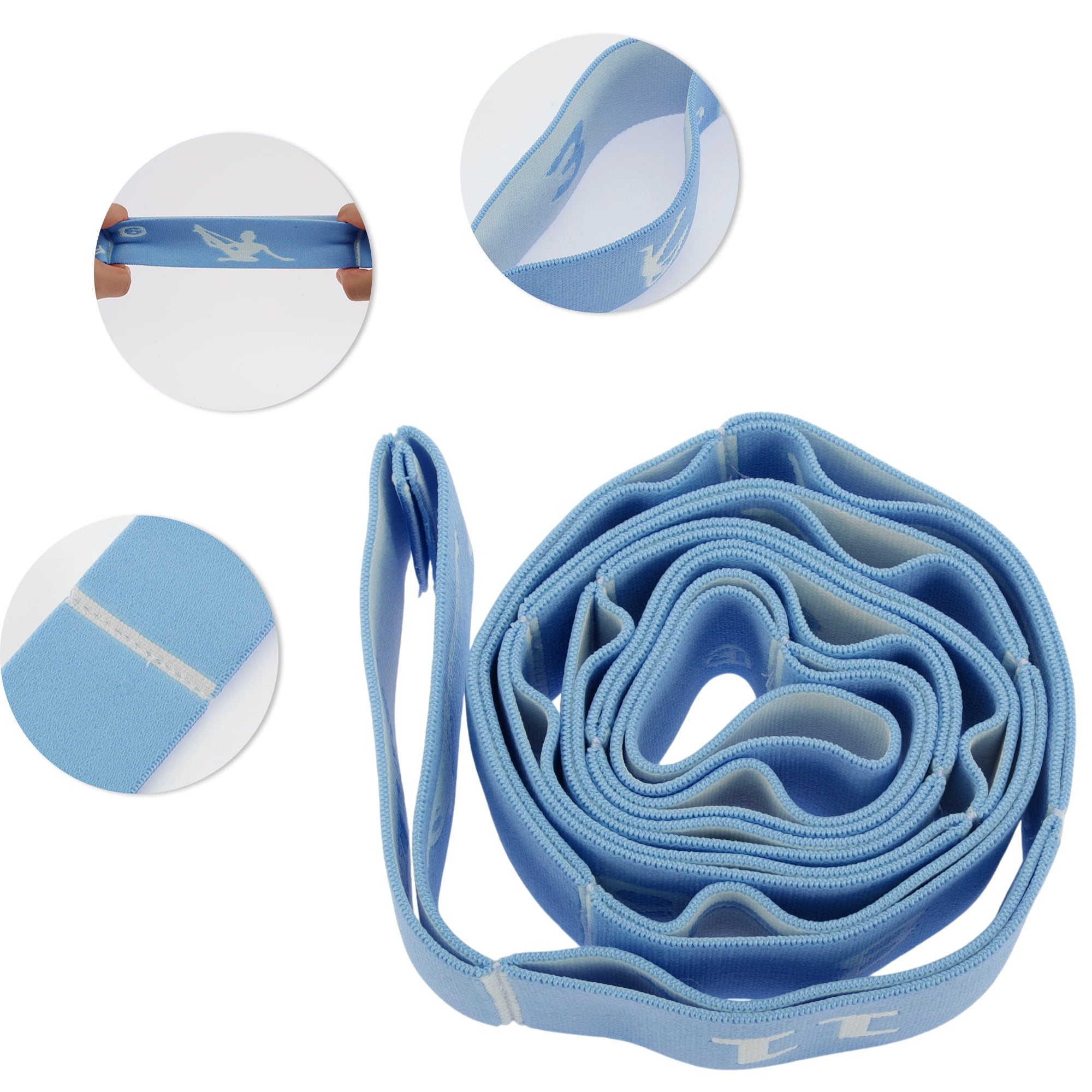 Unique Bargains 12 Grids Yoga Stretch Bands for Gym Stretching Exercise Blue