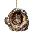 thumbnail image 2 of Forest Animal Acorn Ornaments,Acrylic 2D Animal Christmas Ornaments,Hanging Vintage Christmas Ornaments for Christmas Tree,Hanging Gift for Animal Lovers Home Party Decor 2.75 Inch, 2 of 8