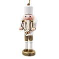 thumbnail image 6 of A&B Home Set of 9 White Wooden Nutcracker Hanging Ornaments 1.7" x 1.3" x 4.9", 6 of 16