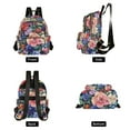 thumbnail image 4 of FORMRS Mini Backpack Purse for Women Quilted Travel Daypack Casual Shoulder Bag, Vibrant Pink Floral Pattern, 4 of 7