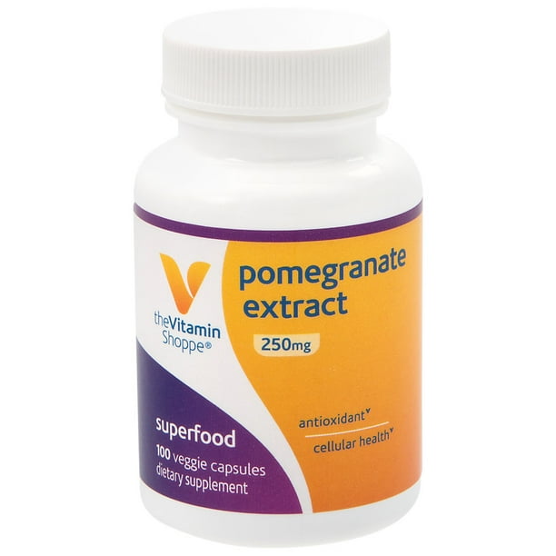 The Vitamin Shoppe Pomegranate Extract 250MG, Antioxidant that Supports Cellular Health