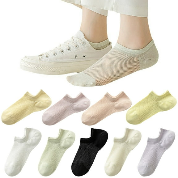 Baberdicy Women's Seamless No-Show Socks, Candy Color Low Cut Invisible Liner Socks for Spring And Summer Flats,Beige Fits All – Gift Ready