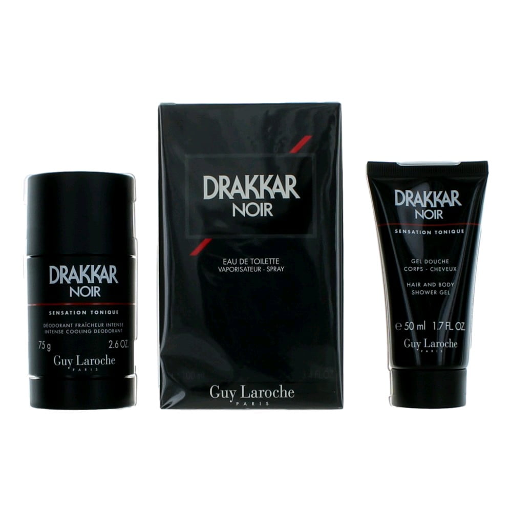 Drakkar Noir by Guy Laroche, 3 Piece Gift Set for Men Drakkar Noir by Guy Laroche, 3 Piece Gift Set for Men