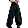 thumbnail image 6 of ZANZEA Womens Pants Vintage Solid Casual Lantern Harem Pants Long Trousers, 6 of 7