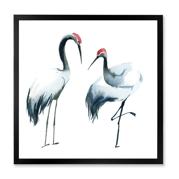 Designart 'Two Monochrome Shadoofs' Farmhouse Framed Art Print