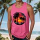 thumbnail image 1 of Camiseta sin mangas de cuello redondo para hombre, blusa informal de verano sin mangas con estampado de cuello redondo para hombre, 1 of 5
