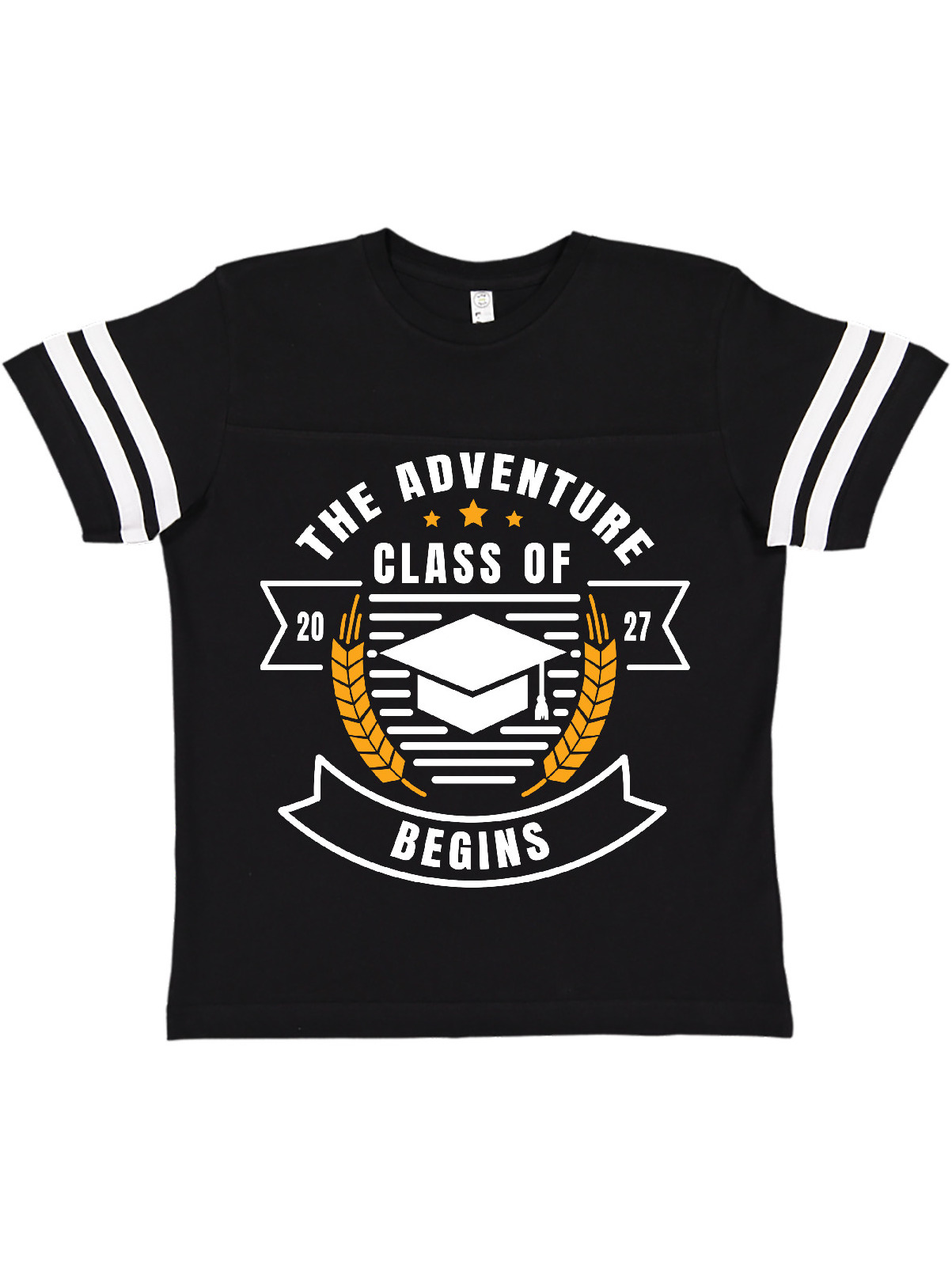 Class Of 2027 The Adventure Begins With Graduation Cap Youth T Shirt 