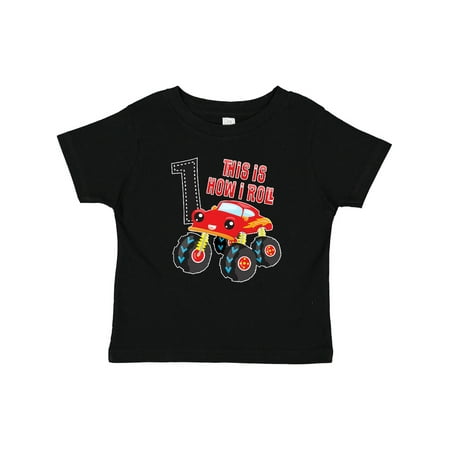 

Inktastic Monster Truck How I Roll 1st Birthday Gift Baby Boy T-Shirt