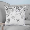 thumbnail image 4 of Gray Eucalyptus Coastal 20x20 Pillow Covers Set of 2, Beach Starfish Shells Throw Pillow Covers Decorative Couch Cushion Case, Microfiber Square Pillowcases for Bedroom Car Living Room, 4 of 7