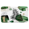 thumbnail image 2 of Sage Green Bath Rugs for Bathroom, Abstract Boho Green Gold Leaves Minimalist Bathroom Rug Bath Mat Set Floor Mats, Tropical Plant Floral Mid Century Doormat, 2 of 4