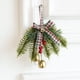 thumbnail image 5 of Decoraciones Del Árbol de Navidad Campanas Hojas de Pino Puerta de Arco Colgante 15cm, Pequeño Árbol de Navidad Ornamento Viento Campana Colgante para la Pared Regalo Envoltura Plata Oro, 5 of 6