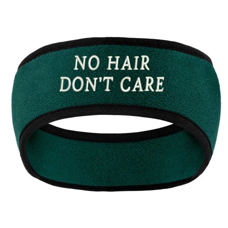 Bare Feet Embroidered Headband - Trendy Apparel Shop No Hair Don't Care Embroidered Soft Sweat Head Band