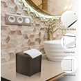 thumbnail image 4 of Bathroom Accessory Set - 10 Piece Brown Bathroom Accessories Set with Trash Can, Toothbrush Holder and Cup, Soap Dispenser, Soap Dish, Toilet Brush Holder, Vanity Tray, Qtip Holder, Tissue Box Cover, 4 of 7