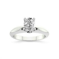 3 Carat IGI Certified Oval Shape Lab Grown Diamond Engagement Ring | 14K White Gold |Eloise Solitaire Knife Edge Lab Diamond Ring | FG-VS1-VS2 Quality Friendly Diamonds