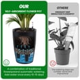 thumbnail image 2 of Set of 4 Tall 16 Inch Self-Watering Flower Pots – Large Black Planters with Drainage & Water Level Gauge – Ideal for Outdoor and Indoor Plants – Perfect for Patio, Porch, Living Room, or Office, 2 of 8