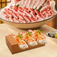 thumbnail image 6 of yotijay Wood Sushi Holder Novelty Display Stand for Centerpiece Food Displaying Brown, 6 of 9