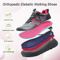 thumbnail image 3 of Women's Orthopedic Diabetic Wide Running Shoes: Comfortable Casual Arch Support Plantar Fasciitis Orthotic Sneakers, High Arch Swollen Work Tennis Sports Shoes for Foot and Heel Pain Relief, 3 of 8