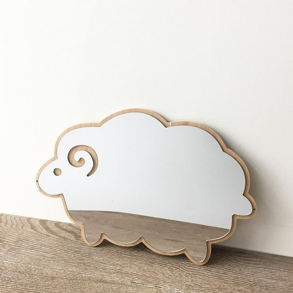 Children Acrylic Wall Mirror with Rope Hanging Baby Room Decorative Schaf