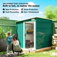 thumbnail image 4 of Outsunny Abri de Rangement Extérieur Adossé 5 x 7 Pi avec Base, Vert, 4 of 10