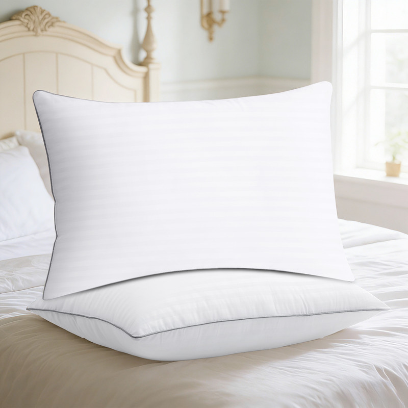 Vccoem Pillows Queen Size Set of 2, Bed Pillows for Side, Back and Stomach Sleepers, Super Soft Down Alternative Filling, Luxury Fluffy Hotel Quality and Machine Washable, 28 x 18 inches