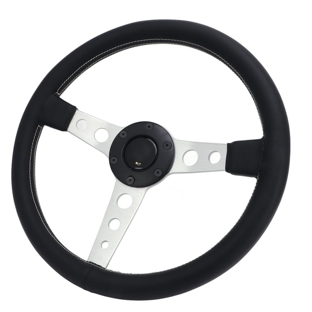 Volant de Course, 14 Pouces Volant en Cuir Volant Universel Volant Performance Finement Réglé
