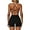 Black, variant on PISONIC Workout Sets for Women 2 Pieces Criss Cross Back Sports Bras Matching High Waist Butt Lifting Shorts Yoga Outfits