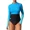 light blue, variant on Alove Womens Long Sleeve UPF 50 Rash Guard Top with Thumb Hole Swim Shirts Gradient Color Block Swim Tops with Shoulder Zipper