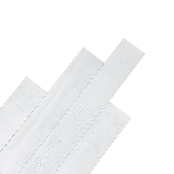 Luxdecor Real Wood Wall Planks - White Shiplap Boards 5" Peel and Stick - 10 Pieces, 12.5 Sq Ft
