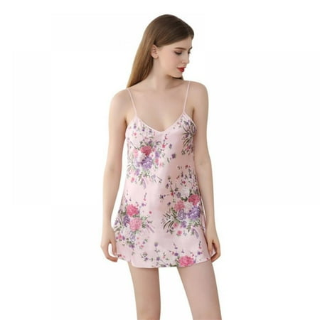 

Ardorlove Women Sleepwear Satin Nightgown Short Nightwear