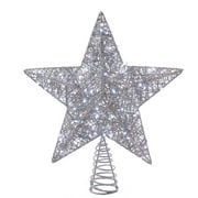 Kurt Adler 45-Light 10-Inch 5-Point LED Silver Star Treetop