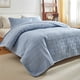 thumbnail image 4 of Juego de funda de cama acolchada lavada de doble cara, 3 piezas, funda de almohada de color liso, ropa de cama de poliéster de 20 x 26 pulgadas, 4 of 6