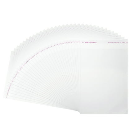 Uxcell 200 Pcs Cellophanes Bags, 5.1 x 7 Inch Self-Adhesive Cookies Treat Bags with Seal Resealable Gift Wrap for Packaging Candy Goodie Favors Gift Giving, Clear