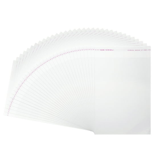 Uxcell 200 Pcs Cellophanes Bags, 5.1 x 7 Inch Self-Adhesive Cookies Treat Bags with Seal Resealable Gift Wrap for Packaging Candy Goodie Favors Gift Giving, Clear