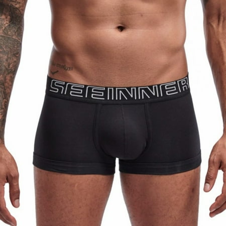 

MenCotton Low Rise Boxer Briefs Underwear Breathable Stretch Shorts Trunk