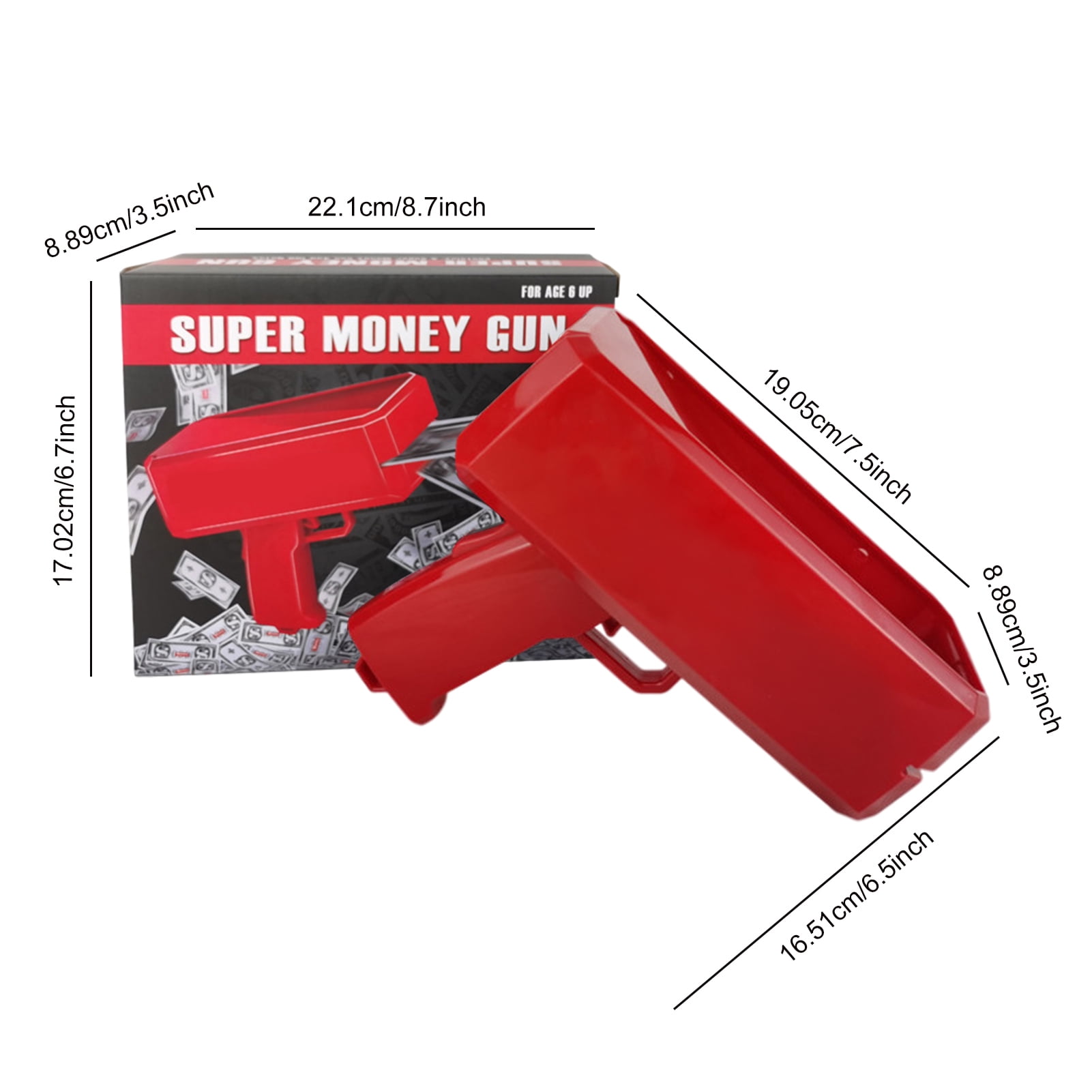 Buy Golden Black Money Shooter, Paper Playing Make It Rain Toy Shooter, Handheld Cash Ejector