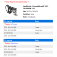 thumbnail image 2 of Hood Lock - Compatible with 2007 - 2013 BMW 328i 2008 2009 2010 2011 2012, 2 of 2