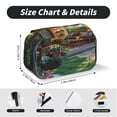 thumbnail image 5 of Sikiie Charming Garden Patio Print Flip Double-layer Pencil Case, All-purpose Stationery Bag for Study and Office, Zipper Design, Unisex, 5 of 7