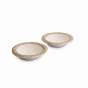 Marigold Artisans Gold/Ivory Braid Double Nut Bowl Set