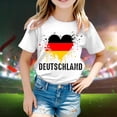 thumbnail image 2 of TZEWGL T-Shirts For Toddler Heart Flag Print Short Sleeve Round Neck Top For Baby size 8-9T, 2 of 4