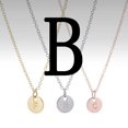 thumbnail image 1 of Bupoey-collar con colgante de 26 letras para hombre y mujer, colgante con iniciales originales de Color plateado, amistad, 1 of 4