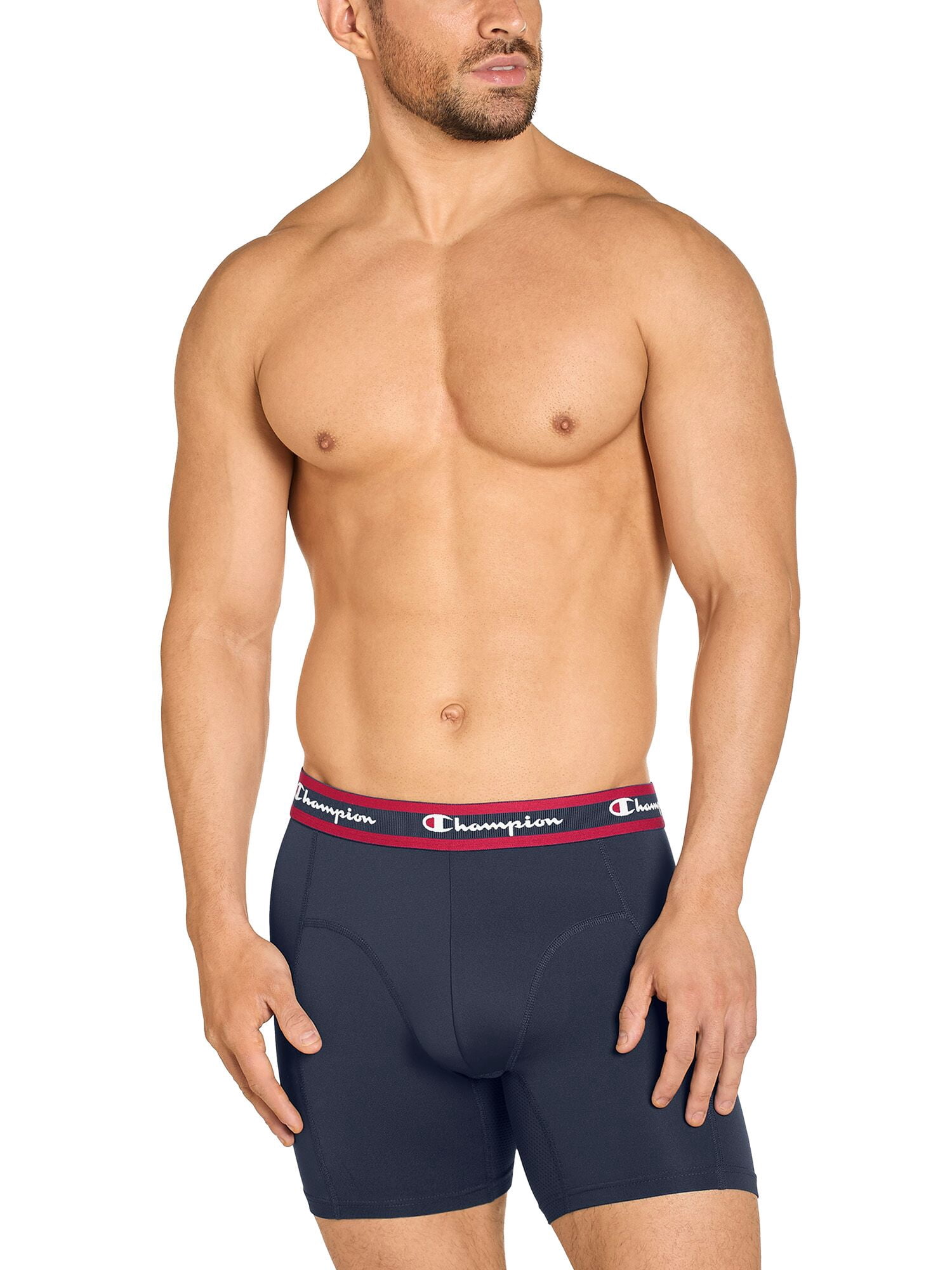 Champion Men’s Boxer Briefs – 5 Pack Wear360 Underwear, Moisture-Wicking, Articulated Shaping, Sizes S–2XL