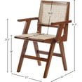 thumbnail image 3 of Meridian Furniture Preston Walnut Dining Arm Chair (Set of 2), 3 of 8