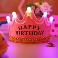 thumbnail image 3 of Gorro de Cumpleaños LED Rosa JM con Perlas y Purpurina, 3 of 5