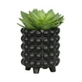 thumbnail image 5 of Sagebrook Home Set Of 2 6/8" Bubble Planters, Matte Black, Round, Ceramic, Contemporary, 8"H, Bubble, 5 of 8
