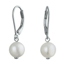 Bling Jewelry Womens Classic Black White Pink Pearl Drop Ball Earrings Sterling Silver Leverback