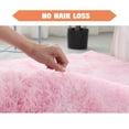 thumbnail image 3 of Pink Shaggy Fluffy Rugs Fluffy Rug Carpets Soft Shaggy Area Rug Indoor Anti-Skid Area Rug Office Carpet Home Bedroom Floor, 3 of 7