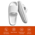 thumbnail image 2 of Cool Slippers Anti-Slip Home Couples Slippers Elastic for Walking (White 38-39), 2 of 8