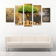 thumbnail image 2 of Cuadro Decorativo Árbol De La Abundancia Juego De 5 Piezas 150x80cm Ideal Para Sala Oficina Frases Motivacionales, 2 of 5